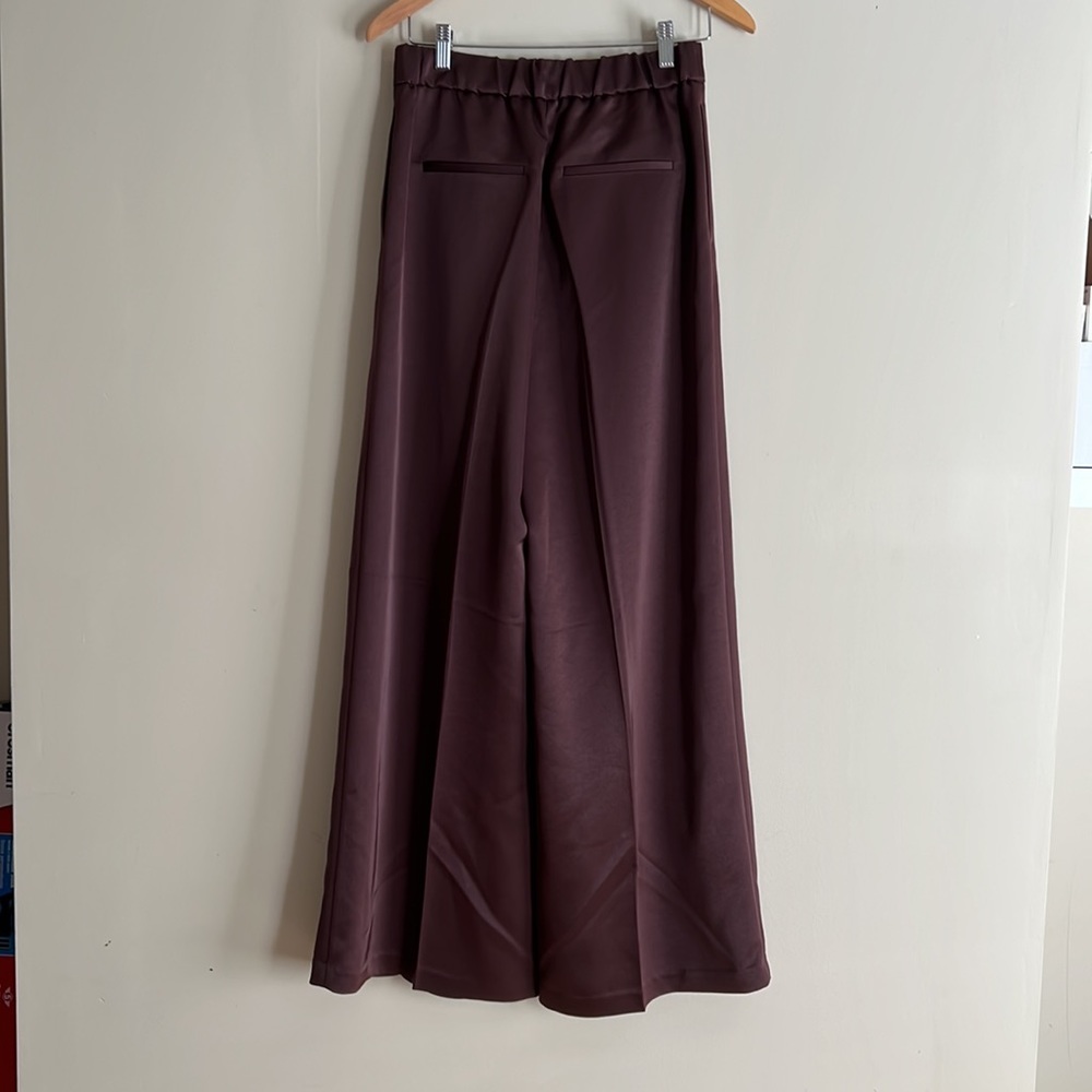 Simons Wide-Leg Pants in Deep Plum - Picture 5 of 12
